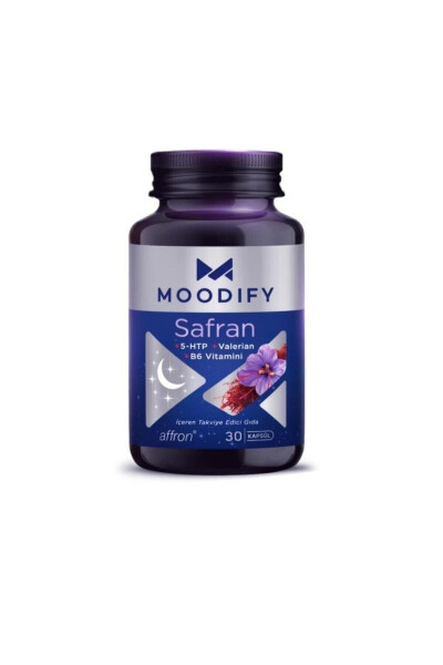 Saffron 5 Htp Valerian Vitamin B6 30 Capsules - 6