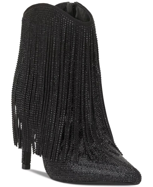 Sahoj Western Fringe Booties, Created for Modazone Black Bling - 1