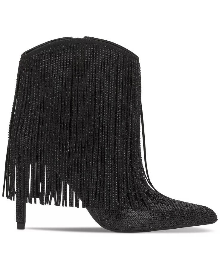 Sahoj Western Fringe Booties, Created for Modazone Black Bling - 3