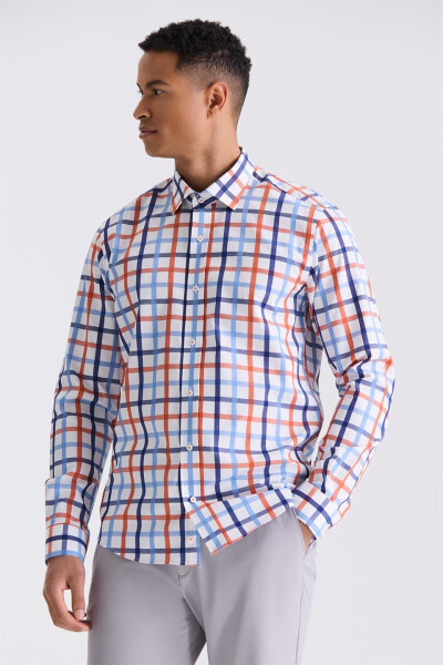 Saks Slim Fit Striped 100% Cotton Shirt - 9