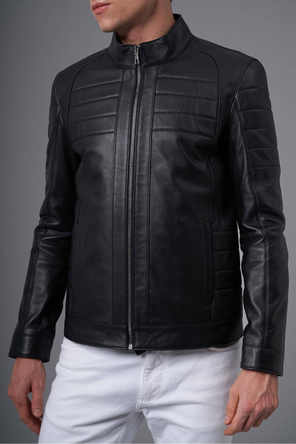 Salvestro Black Leather Jacket 111629 - 8