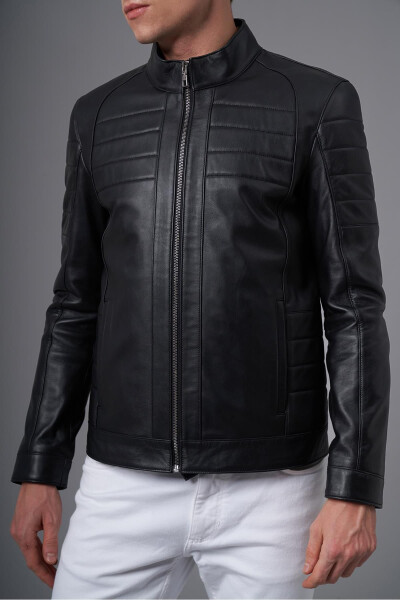 Salvestro Black Leather Jacket 111629 - 3