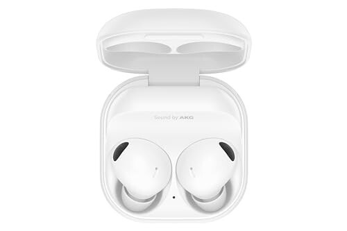 SAMSUNG Galaxy Buds 2 Pro Беспроводные Bluetooth-наушники, шумоподавление, Hi-Fi звук, 360 аудио, удобная посадка в ухе, HD-голос, водонепроницаемость IPX7, белый [американская версия, 1 год гарантии от производителя] - 1