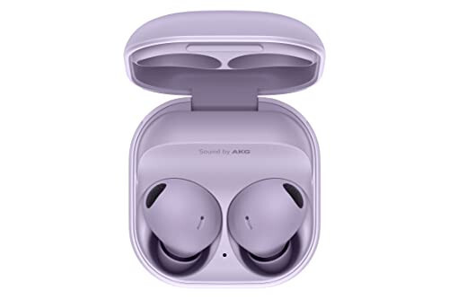 SAMSUNG Galaxy Buds 2 Pro Беспроводные Bluetooth-наушники, шумоподавление, Hi-Fi звук, 360-градусный звук, комфортная посадка, HD-голос, водонепроницаемость IPX7, фиолетовый Bora [американская версия, 1 год гарантии производителя] - 1