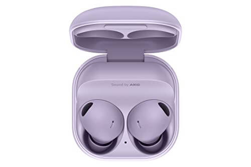 SAMSUNG Galaxy Buds 2 Pro Беспроводные Bluetooth-наушники, шумоподавление, Hi-Fi звук, 360-градусный звук, комфортная посадка, HD-голос, водонепроницаемость IPX7, фиолетовый Bora [американская версия, 1 год гарантии производителя] - 1