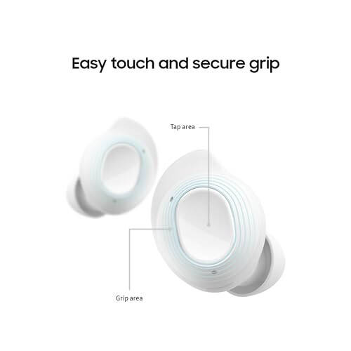 SAMSUNG Galaxy Buds FE Беспроводные Bluetooth-наушники, Комфортная и надежная посадка в ушах, Автоматическое переключение звука, Сенсорное управление, Встроенный голосовой помощник, Белый [Американская версия, 1 год гарантии производителя] - 6