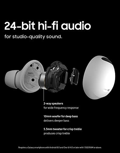 SAMSUNG Galaxy Buds2 Pro Gerçek Kablosuz Bluetooth Kulaklık, Grafit, Hi-Fi Ses, 360 Ses, Aktif Gürültü Engelleme, Rahat Uygunluk, HD Ses, IPX7 Suya Dayanıklı [ABD Sürümü, 1 Yıl Üretici Garantisi] - 5