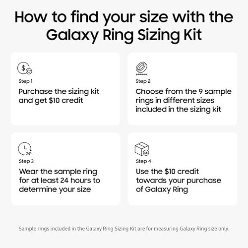 SAMSUNG Galaxy Ring, AI Smart Ring, Size First w/Sizing Kit, No App Subscription, Fitness Monitor, Sleep Tracker, Up to 7-Day Battery, Size 13, Titanium Silver [US Version, 1Yr Manufacturer Warranty] - 2