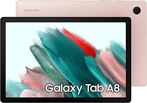 SAMSUNG Galaxy Tab A8 Android WiFi Tablet, 10.5'' Dokunmatik Ekran (1920x1200) LCD Ekran, 3GB, 32GB, Bluetooth, Android 11 İşletim Sistemi, Pembe Altın + Aksesuarlar - 7