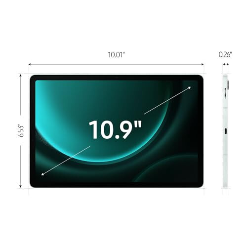 Samsung Galaxy Tab S9 FE Wi-Fi 10.9” 128 ГБ, Android-планшет, IP68 водо- и пылезащищенный, долгое время автономной работы, мощный процессор, S Pen, 8MP камера, легкий дизайн, американская версия, 2023, мятный - 5