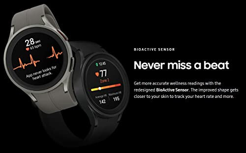 SAMSUNG Galaxy Watch 5 Pro 45mm Bluetooth Akıllı Saat, Vücut, Sağlık, Fitness ve Uyku Takibi ile, Siyah (Yenilenmiş) - 13