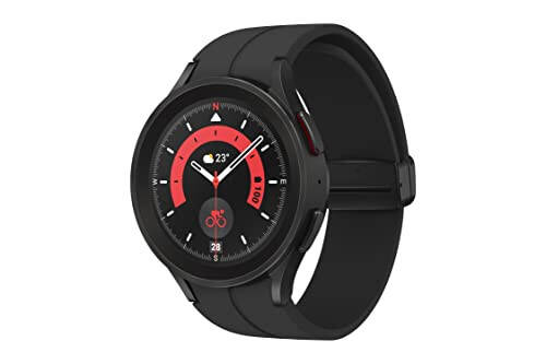 SAMSUNG Galaxy Watch 5 Pro 45mm Bluetooth Akıllı Saat, Vücut, Sağlık, Fitness ve Uyku Takibi ile, Siyah (Yenilenmiş) - 1