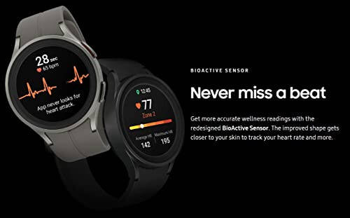 SAMSUNG Galaxy Watch 5 Pro 45mm Bluetooth Smartwatch, Tanasi, Sog'liq, Fitness va Uyqu Kuzatuvchisi bilan, Qora (Yangilangan) - 13