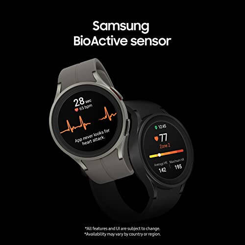 SAMSUNG Galaxy Watch 5 Pro 45mm Bluetooth Smartwatch, Tanasi, Sog'liq, Fitness va Uyqu Kuzatuvchisi bilan, Qora (Yangilangan) - 4