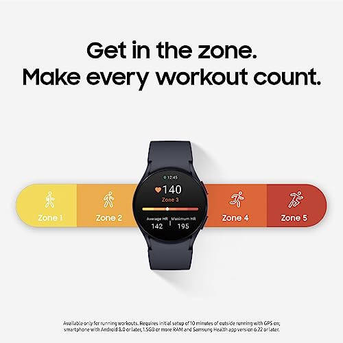 SAMSUNG Galaxy Watch 6 40mm Bluetooth Akıllı Saat, Fitness Takip Cihazı, Kişiselleştirilmiş Kalp Atış Hız Bölgeleri, Gelişmiş Uyku Koçluğu, Kalp Monitörü, BIA Sensörü, ABD Sürümü, Altın (Yenilenmiş) - 5