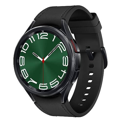 SAMSUNG Galaxy Watch 6 Classic 47mm Bluetooth Akıllı Saat, Dönen Çerçeve, Fitness Takip Cihazı, Kişiselleştirilmiş Kalp Atış Hız Bölgeleri, Gelişmiş Uyku Koçluğu, Kalp Monitörü, BIA Sensörü, Sağlık Bilgileri, ABD Sürümü, Siyah - 1