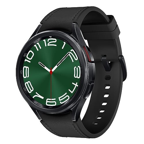 SAMSUNG Galaxy Watch 6 Classic 47mm Bluetooth Smartwatch, Aylanuvchi Bezellar, Fitness Tracker, Shaxsiylashtirilgan HR Zonalari, Ilg'or Uyqu Treningi, Yurak Monitori, BIA Sensori, Sog'liqni Saqlash Tushunchalari, AQSh versiyasi, Qora - 1