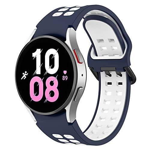 Samsung Galaxy Watch 7 ile Uyumlu Spor Bantları, Tek Boyut Erkek Kadın Silikon Kayış Değiştirme Bileklikleri Galaxy Watch 7/FE/6/5/4 Akıllı Saat için Havalandırma Delikleriyle - 1