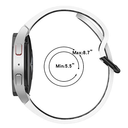 Samsung Galaxy Watch 7 ile Uyumlu Spor Bantları, Tek Boyut Erkek Kadın Silikon Kayış Değiştirme Bileklikleri Galaxy Watch 7/FE/6/5/4 Akıllı Saat için Havalandırma Delikleriyle - 6