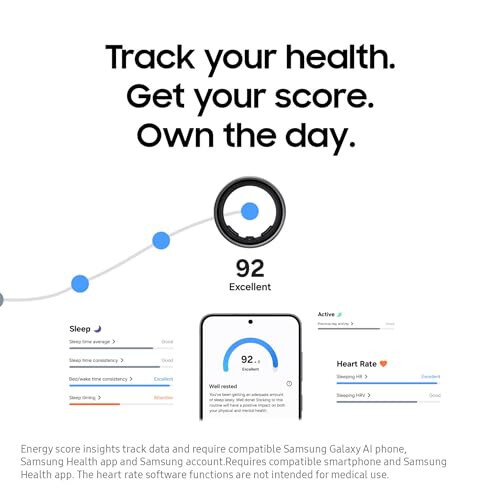 SAMSUNG Galaxy Yüzük, Yapay Zeka Akıllı Yüzük, Boyut Öncelikli Boyutlandırma Kitiyle, Uygulama Aboneliği Yok, Fitness Monitörü, Uyku İzleyici, 7 Güne Kadar Pil Ömrü, 13 Boyut, Titanyum Gümüş [ABD Sürümü, 1 Yıl Üretici Garantisi] - 3