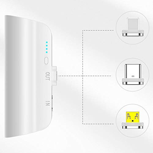 Samsung Galaxy Z Flip bilan mos keladigan BoxWave Power Bank - MagnetoBoost Rejuva PowerPack (18W), Samsung Galaxy Z Flip uchun ko'chma 3000mAh zaxira batareyasi Power Bank - Qishki oq - 3