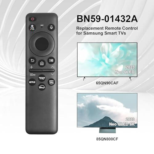 Samsung Smart TV masofaviy pulti uchun BN59-01432A quyosh energiyasi bilan ishlaydigan ovozli Bluetooth masofaviy pulti almashinuvi, Samsung Neo QLED Smart 8K HDR Ultra HD TVlar bilan mos keladi, yangi 2023 model - 10