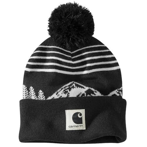 Шапка вязаная с помпоном Carhartt Men's Knit Pom Mountain Beanie - 1