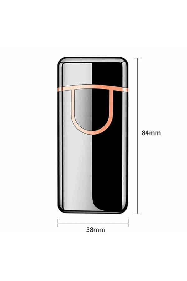 Şarjlı Ve Gazlı Turbo Çakmak Siyah Renk Usb Çakmak - 6