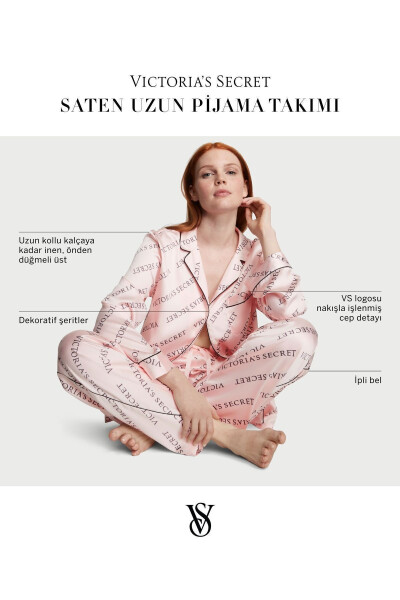 Saten Uzun Pijama Takımı - 12