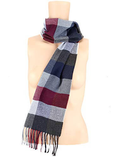 SATINIOR 2 Pieces Women Buffalo Plaid Scarf Winter Buffalo Check Scarves Warm Blanket Scarf Plaid Wrap Shawl - 7