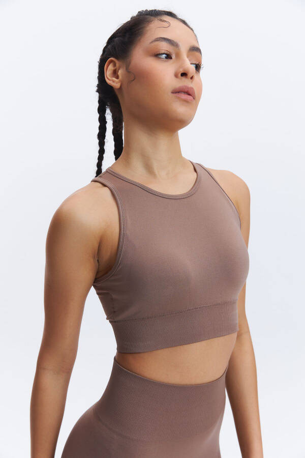 Satya Seamless Halter Neck Sports Bra Yoga Bustier - 4