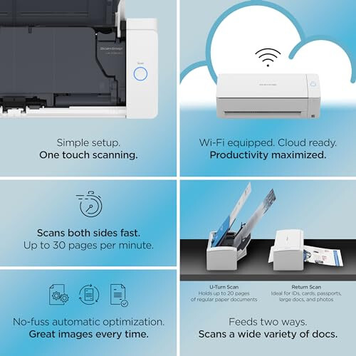 ScanSnap iX1300 Compact Wireless or USB Double-Sided Color Document, Photo & Receipt Scanner with Auto Document Feeder and Manual Feeder for Mac or PC, White - 3