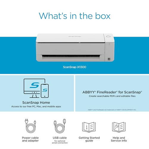 ScanSnap iX1300 Compact Wireless or USB Double-Sided Color Document, Photo & Receipt Scanner with Auto Document Feeder and Manual Feeder for Mac or PC, White - 6