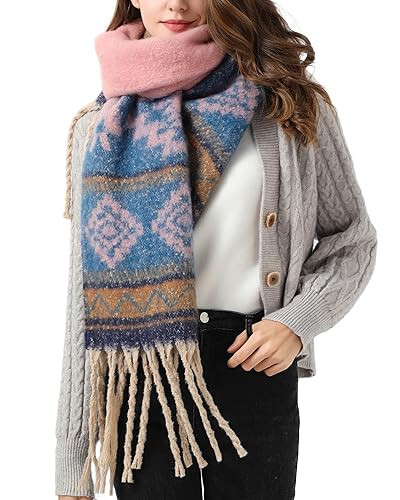 Scarf for Women - Winter Scarfs Fashion Long Scarf Shawl, Scarves for Women Winter Warm Blanket Scarf, Cashmere Scarf - 1