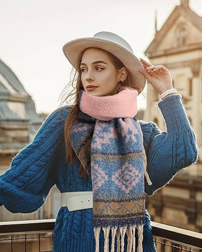 Scarf for Women - Winter Scarfs Fashion Long Scarf Shawl, Scarves for Women Winter Warm Blanket Scarf, Cashmere Scarf - 6