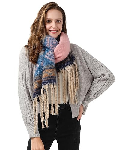 Scarf for Women - Winter Scarfs Fashion Long Scarf Shawl, Scarves for Women Winter Warm Blanket Scarf, Cashmere Scarf - 7