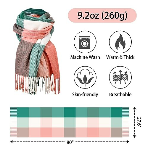 Scarfs for Women - Winter Scarf for Women Cold Weather Soft Pashmina Scarf - 4