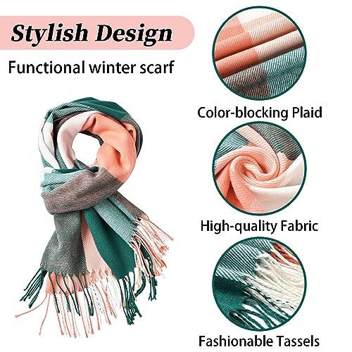 Scarfs for Women - Winter Scarf for Women Cold Weather Soft Pashmina Scarf - 5