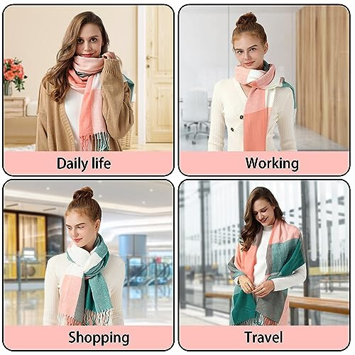 Scarfs for Women - Winter Scarf for Women Cold Weather Soft Pashmina Scarf - 7