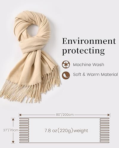 Scarfs for Women - Winter Scarf for Women Cold Weather Soft Pashmina Shawls and Wraps Scarves for Women - 4