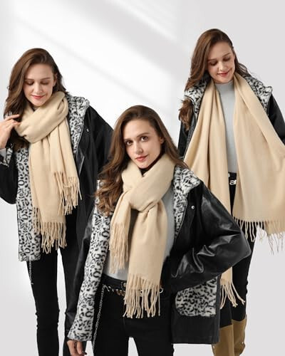 Scarfs for Women - Winter Scarf for Women Cold Weather Soft Pashmina Shawls and Wraps Scarves for Women - 6