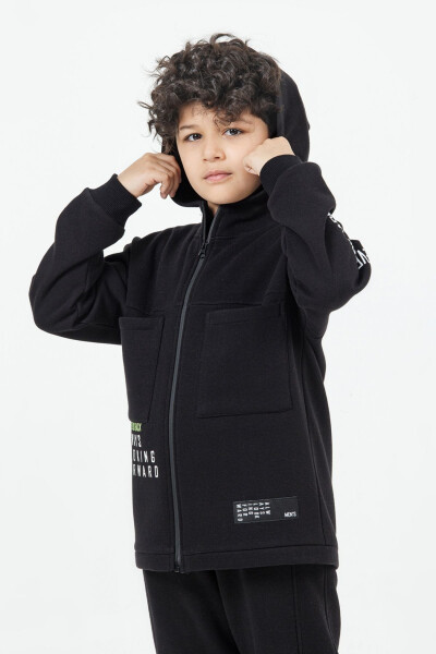 School Cardigan with Sherpa Lining - 1