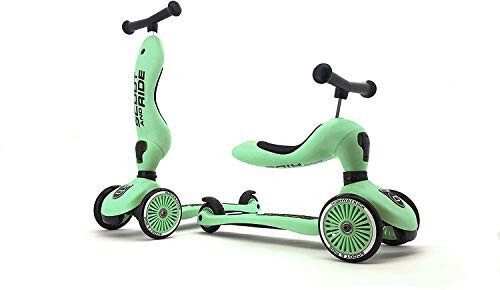 Scoot and Ride Unisex - Детский Highway Kick 1-Scoot & Ride 2 в 1 Самокат с сиденьем (Киви) 1, 57,5 x 17,5 x 26,5 см 3531, Зеленый - 3