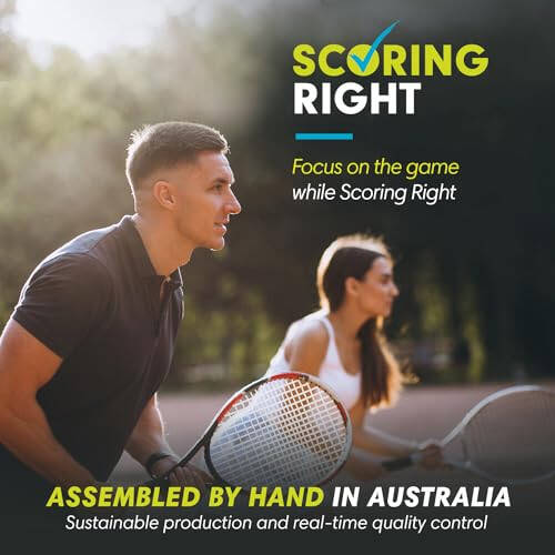 Scoring Right Portable Tennis Racket and Padel Scorekeeper, Easily Mounted Small Score Board to Keep Score of Points, Games, and Sets, ITF Conforming and Lightweight Mini Score Keeper, 1.9g - 10