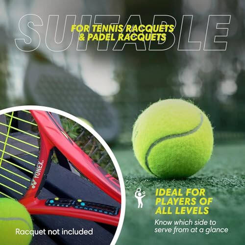 Scoring Right Portable Tennis Racket and Padel Scorekeeper, Easily Mounted Small Score Board to Keep Score of Points, Games, and Sets, ITF Conforming and Lightweight Mini Score Keeper, 1.9g - 4