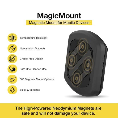 Scosche MAGDMB MagicMount Manyetik Araba Telefon Tutucu - Güvenli ve Kullanışlı Pano Telefon Tutucu 360° Ayarlanabilir Manyetik Başlık ile - Evrensel ve iPhone, Samsung ve Tüm Cihazlarla Uyumludur - 2