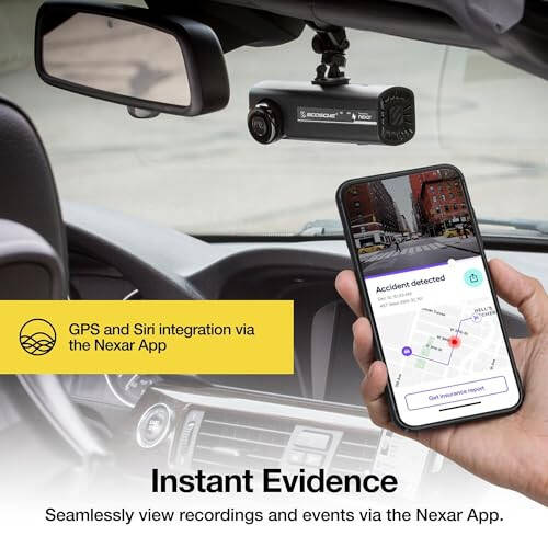 Scosche NEXC2128-XCES0 Full HD Two-Way Smart Dash Cam Powered by Nexar with Suction Cup and 128GB Memory - 6