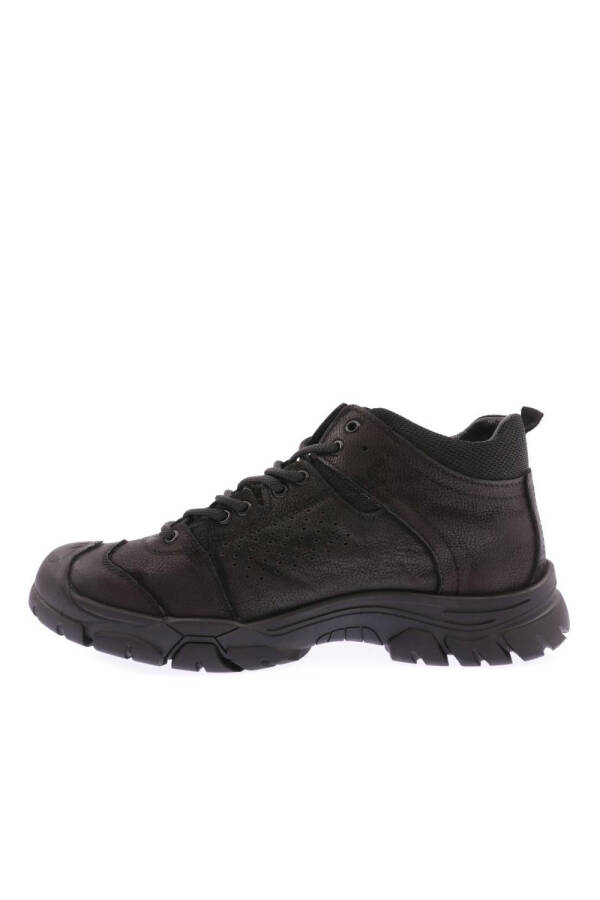 SCOTLAND 14287 Men's Lace-Up Sneakers Ankle Boots Black-Black - 3