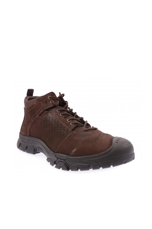 SCOTLAND 14287 Men's Lace-Up Sneakers Ankle Boots Coffee Brown - 2