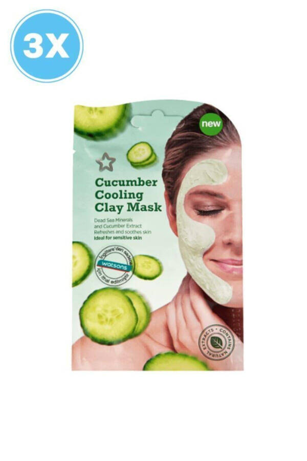 S/d Cucumber Cooling Clay Mask 15 ml x 3 Pieces - 2